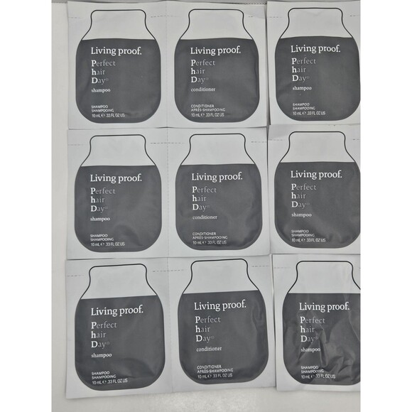 Six Living Proof Perfect Hair Day DUO Shampoo & Conditioner Travel Sample .33oz - Picture 2 of 5